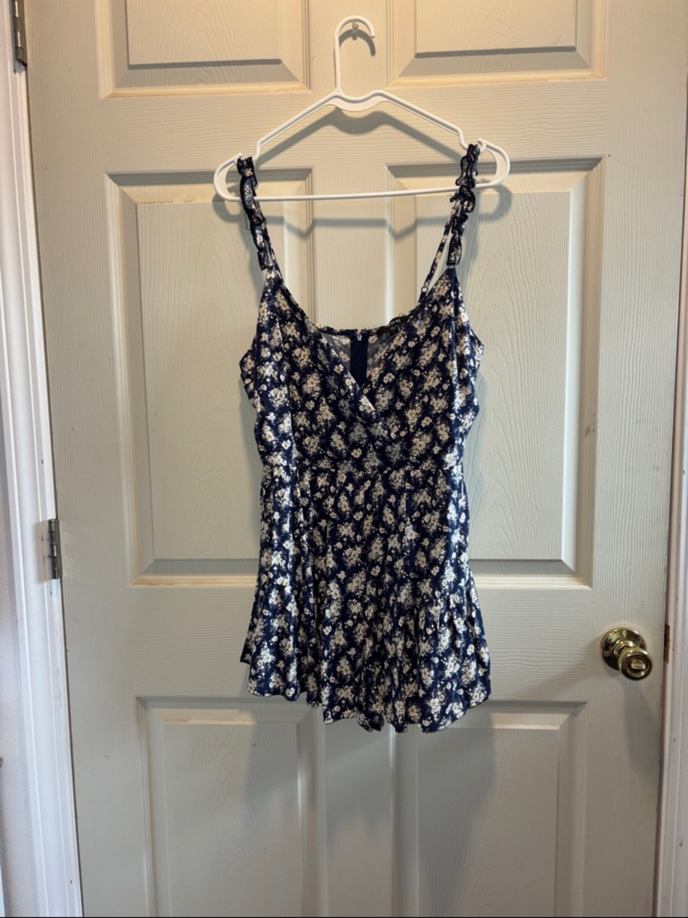 Trixxi Navy Blue Floral Spaghetti Strap Romper